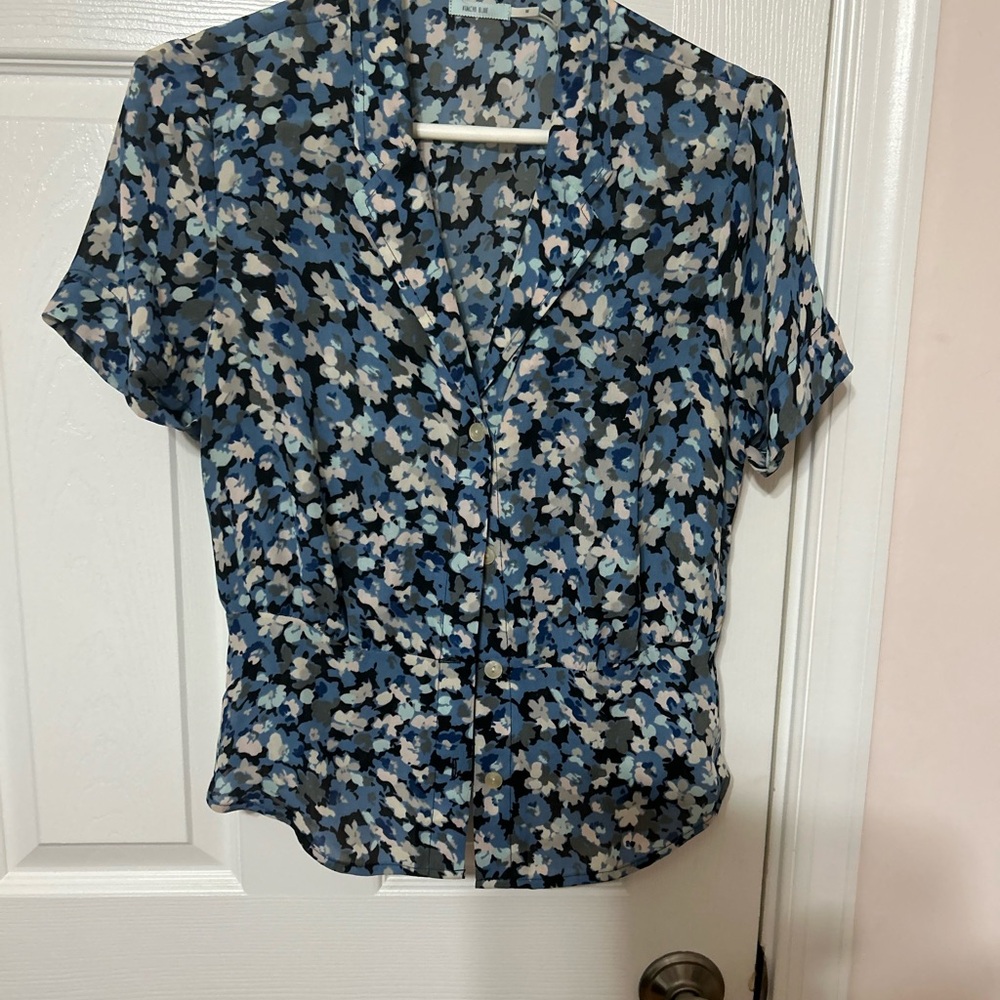 Kimchi Blue Fitted Notched Collar Blouse
